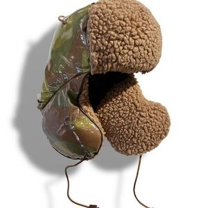 DSQUARED2 Camo and Sherpa Aviator Trapper Hat